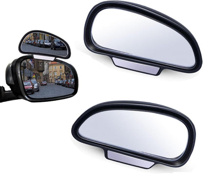 Blind Spot Mirror Adjustable 360 Degree Car Side Mirror, HD Glass Rear View Exterior Accessories Frame Thickness Less than 5MM for Car SUV (long-armed Right)