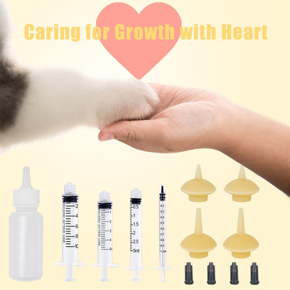 Pet Feeding Bottle and Syringes with Nipples for Small Cat Dog Animals (Model 1)
