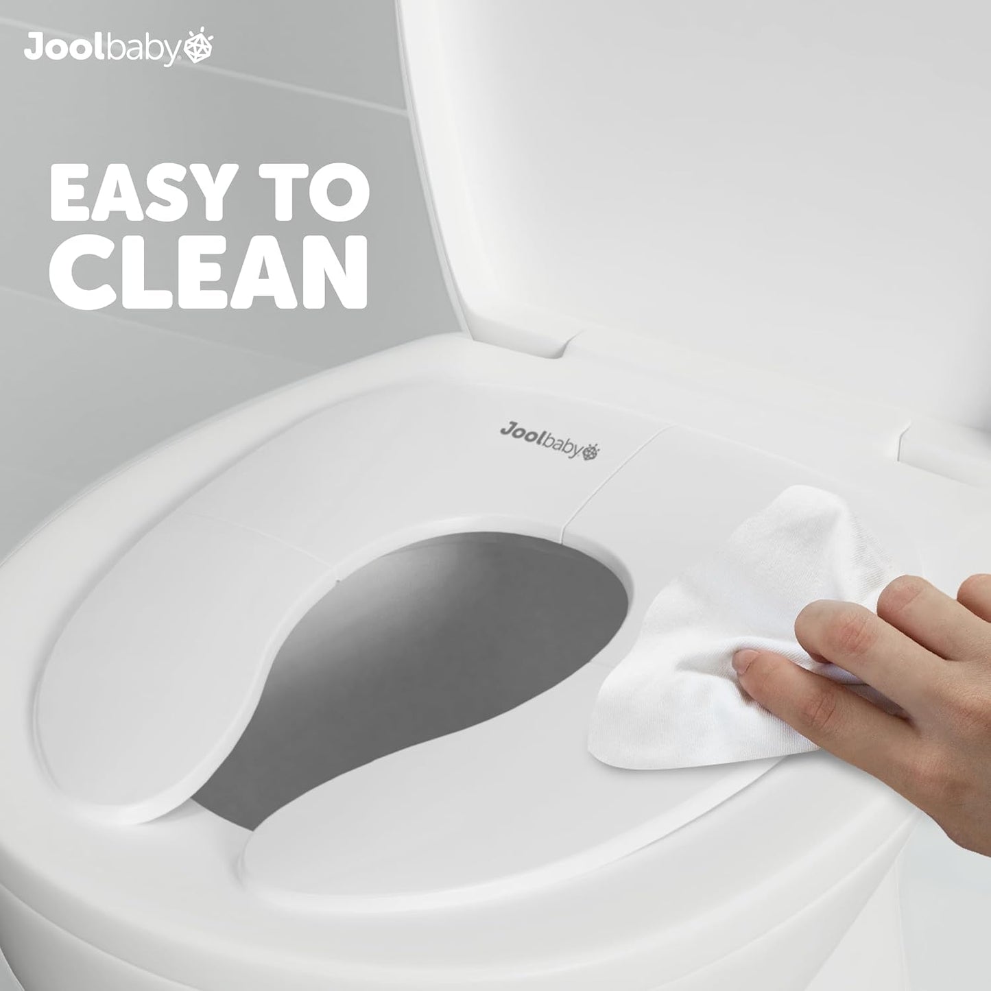 Jool Baby Folding Travel Potty Training Seat for Toddlers, Fits Round & Oval Toilets, Non-Slip Suction Cups, Includes Free Travel Bag (Aqua)