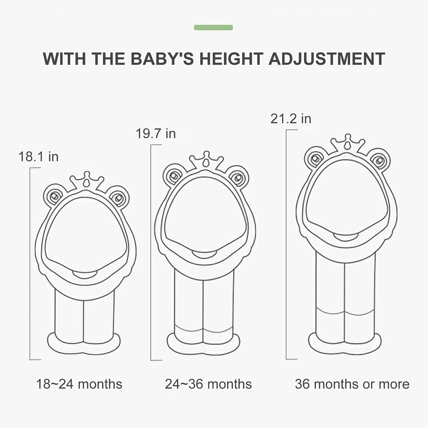 Potty Training Urinal Boy Urinal Kids Toddler Pee Trainer Bathroom Funny Baby Training Potties（Green）