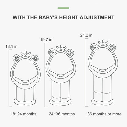 Potty Training Urinal Boy Urinal Kids Toddler Pee Trainer Bathroom Funny Baby Training Potties（Green）