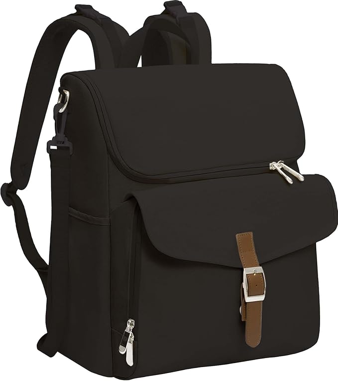 Diaper Bag Backpack, 15 Pockets Baby Bag, Girl Boy Travel Tote Bag with Insulated Pocket, Cute Diaper Bag Stroller Straps, Baby Shower & Registry Gift for Mom Dad Black