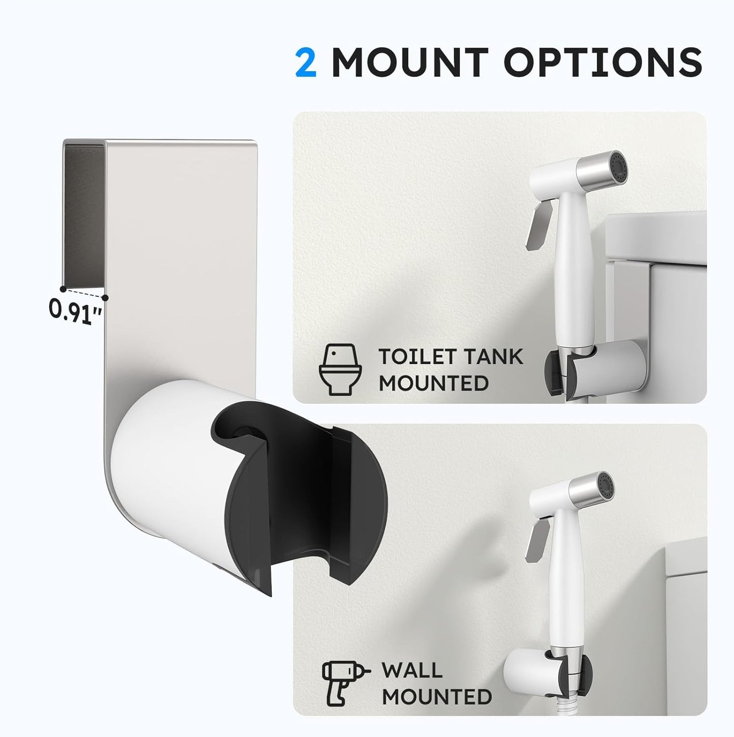 Arofa Handheld Bidet Sprayer for Toilet - 2 Pack Bidets Faucet for Existing Toilets Cloth Diaper Jet Sprayer, Stainless Steel Muslim Shower with Bidet Hose for Feminine Wash