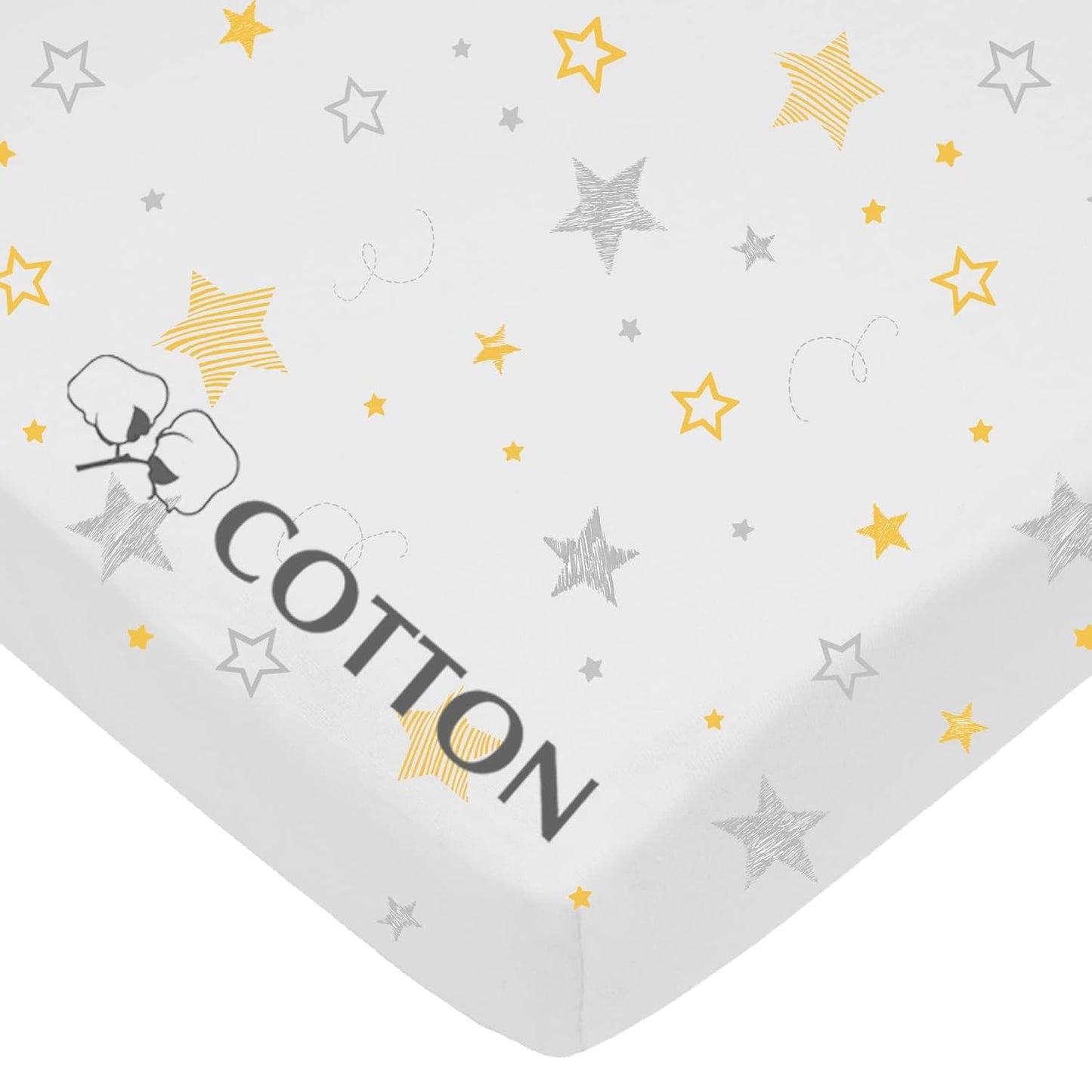 American Baby Company 100% Natural Cotton Fitted Pack and Play Sheet 39" x 27" - Soft & Breathable Pack N Play Sheet for Playpen, Playard & Mini Crib Mattress, Navy Whale, for Boys & Girls