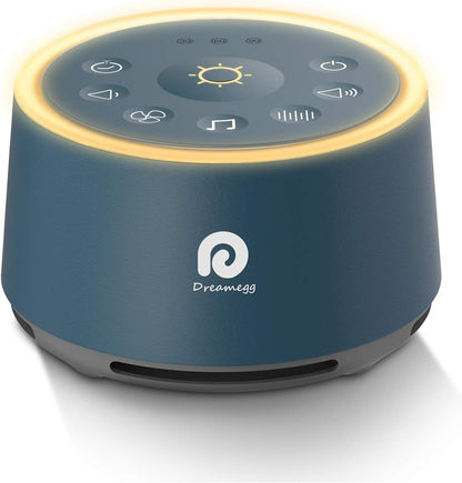 Dreamegg D1 Sound Machine Baby - White Noise Machine for Baby with Night Light, 24 High Fidelity Sounds, Timer & Memory Feature, Noise Machine with Nursery Lamps for Adults, Home, Office (White)
