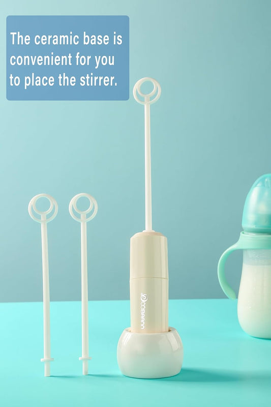 Handheld Electric Baby Formula Mixer,Handheld Drink Mixer (Off White)