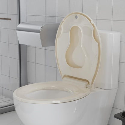 Toilet Seat Round,Toilet Seat with Toddler Seat Built in, Potty Training Toilet Seat Round Fits Both Adult and Child, with Soft Close,Easy Install and Clean - White, Round