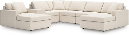 Signature Design by Ashley Modmax Coastal Press-Back Swivel Glider Rocker Recliner with Machine Washable Cover, Hidden Storage Compartments and 2 Bolster Pillows, Beige - Colors A