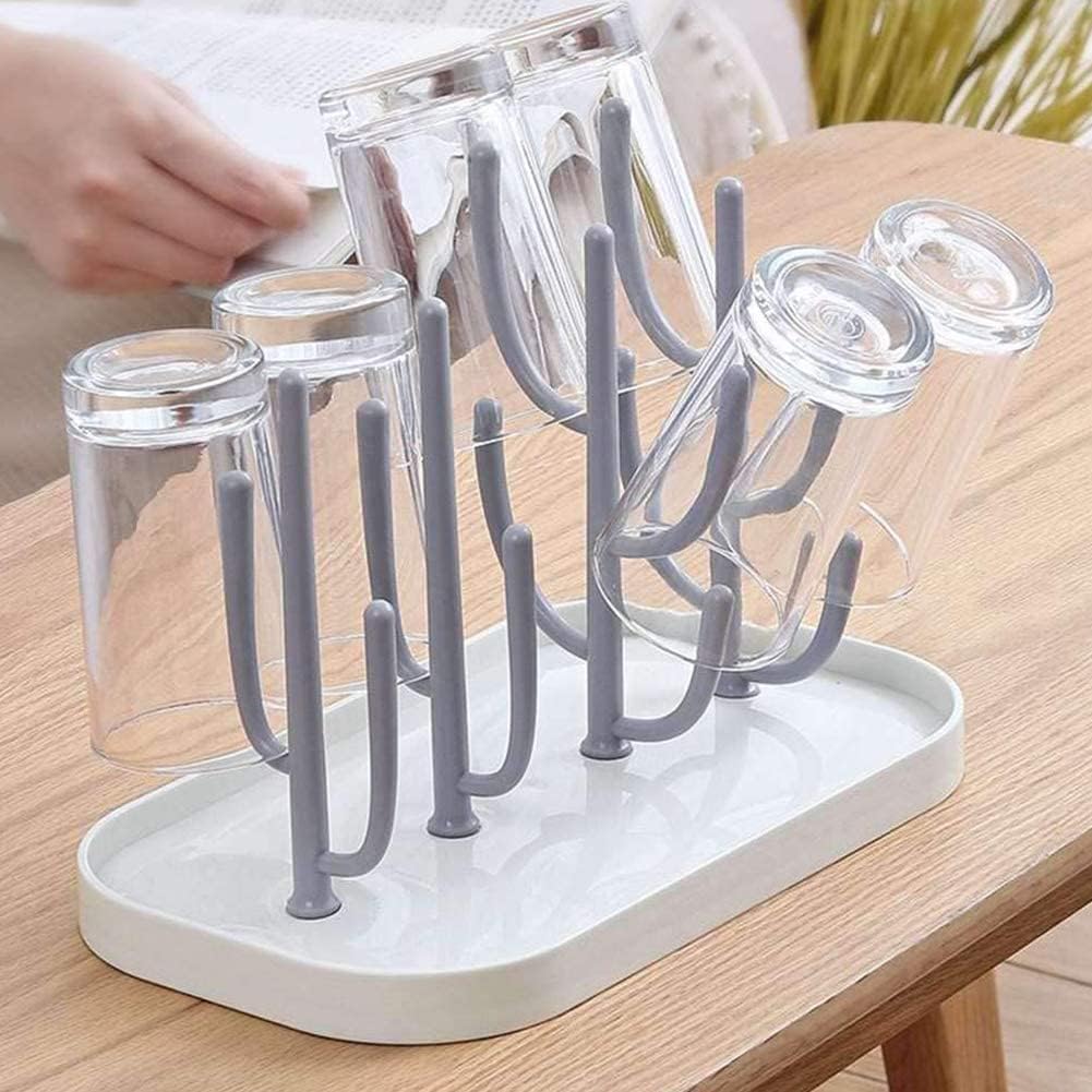 Baby Essentials,Bottle Drying Rack,Baby Bottle Drying Rack,Drying Rack for Kitchen Counter,Detachable Bottle Dryer Holder with Base.for Nipples,Cups,Pump Parts and Accessories(Green)