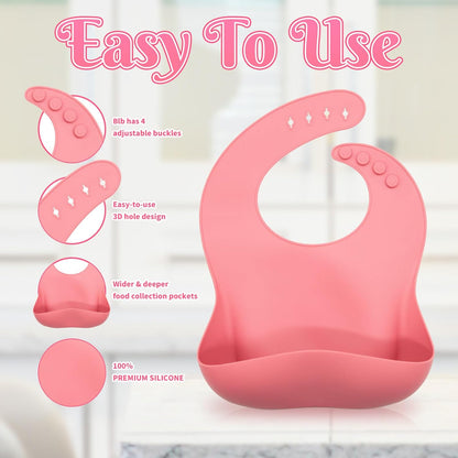 Silicone Baby Feeding Set 21 Pcs, Baby Led Weaning Supplies, Baby Feeding Supplies Set BPA Free, Essentials for Newborn Gift Mixed