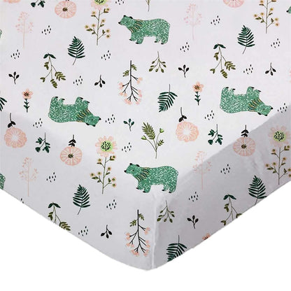 SheetWorld Fitted Playard Sheet for Maxi-COSI Swift – 31 x 39 – 100% Cotton Jersey – Hypoallergenic, Butter Soft – Baby Animals Print – Made in USA