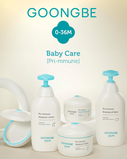 GOONGBE Pri-mmune Calming Diaper Cream - Korean Baby Diaper Cream with Zinc Oxide and Panthenol - Treats, Soothes - Soft Matte Skin, Allergen-Free, 2.7oz.