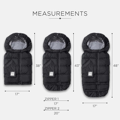 7AM Enfant Stroller Blanket 212 - Adjustable Baby Car Seat Zipped Blanket for Babies Winter, Unisex Multi Purpose Fleece Lined Warm Hooded Toddler Footmuff Water Repellent | (6M - 4T)