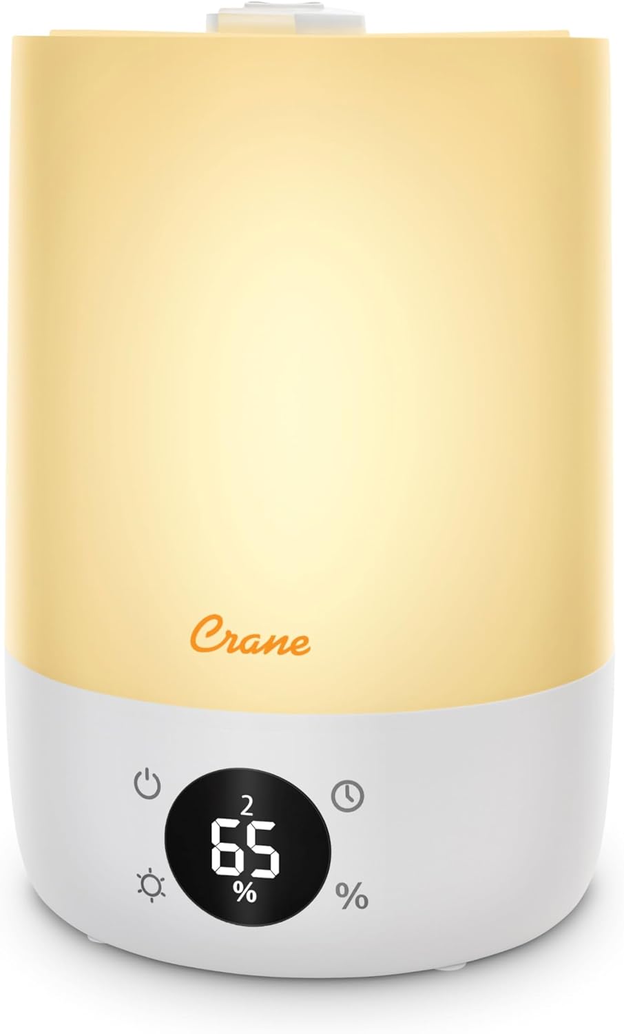 Crane Top Fill Mini Humidifier for Bedroom and Nursery 3-In-1 Essential Oil Diffuser Sleep Light 0.5 Gallon Baby Humidifier