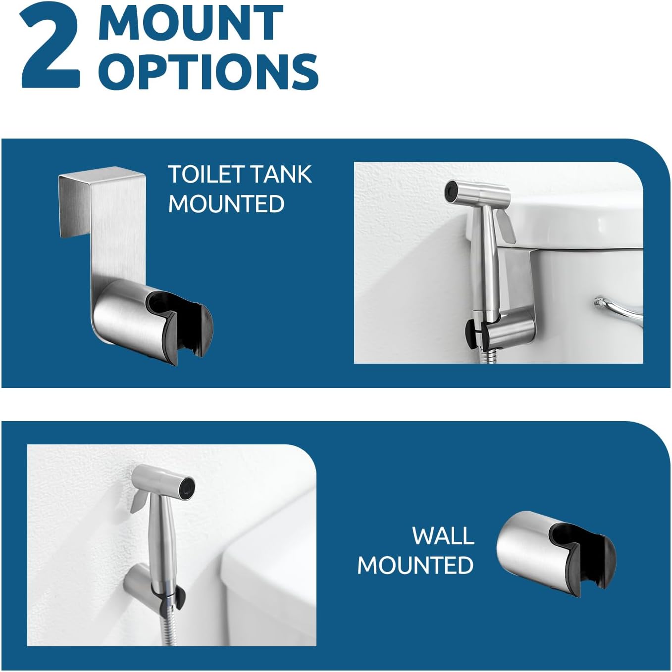 Handheld Bidet Sprayer for Toilet, Muslim Shower Water Jet Spray for Toilet, Bidet Faucet Cloth Diaper Sprayer for Baby Wash, Adjustable Water Pressure with Bidet Hose for Feminine Wash
