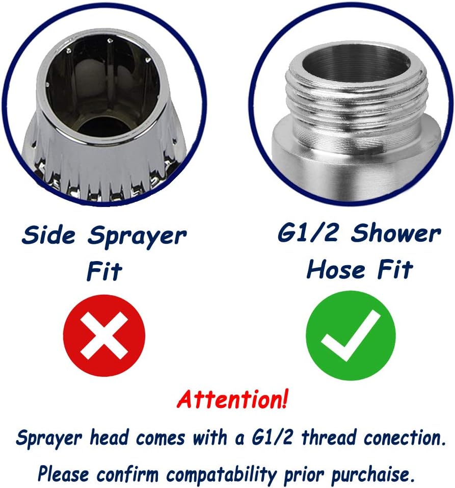 Dual Mode Toilet Bidet Sprayer Head – Chrome Finish Handheld Bidet for Toilet & Bathroom Cleaning – Cloth Diaper Sprayer, Muslim Shower, Jet Spray – G1/2 Coupling