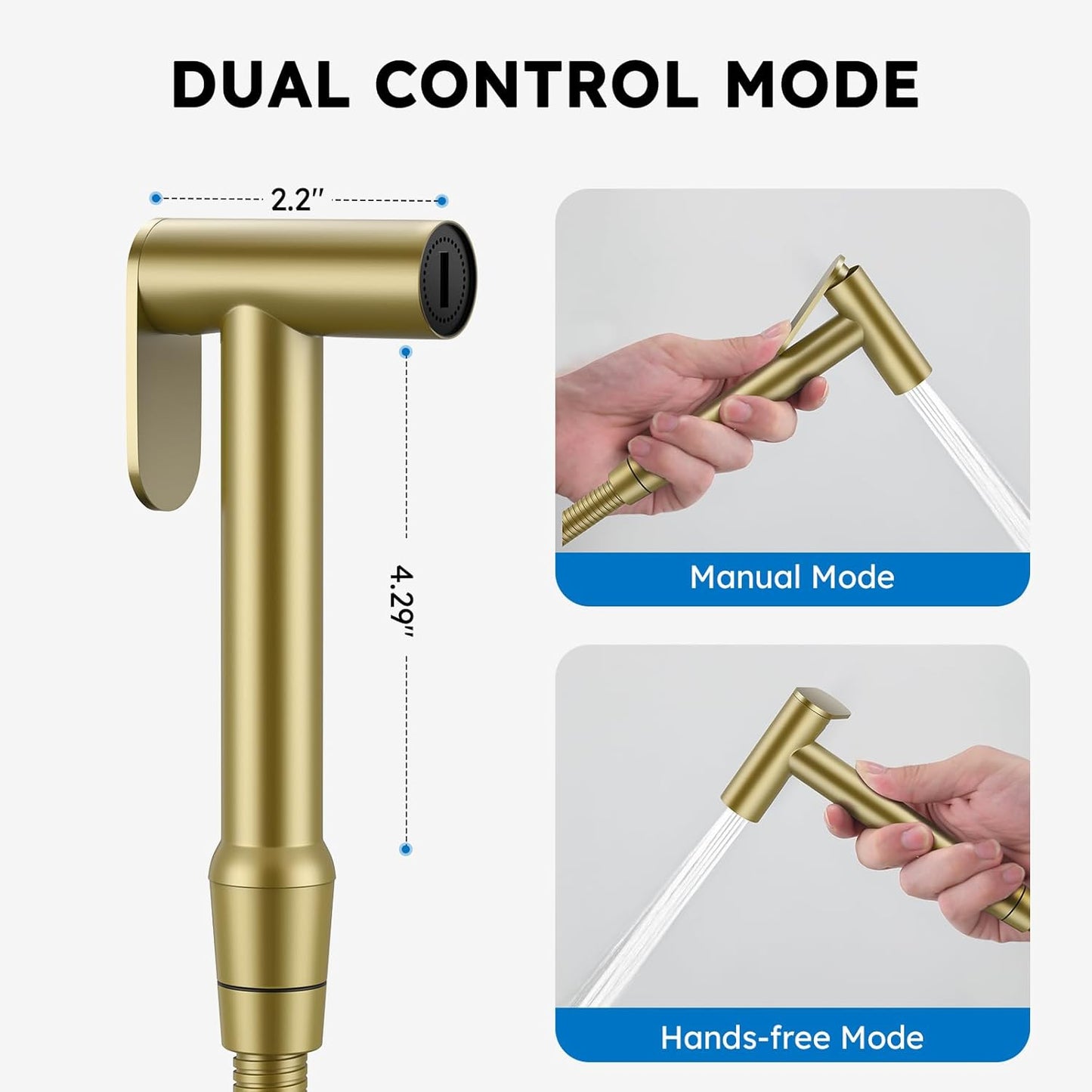 Arofa Handheld Bidet Sprayer for Toilet - 2 Pack Bidets Faucet for Existing Toilets Cloth Diaper Jet Sprayer, Stainless Steel Muslim Shower with Bidet Hose for Feminine Wash