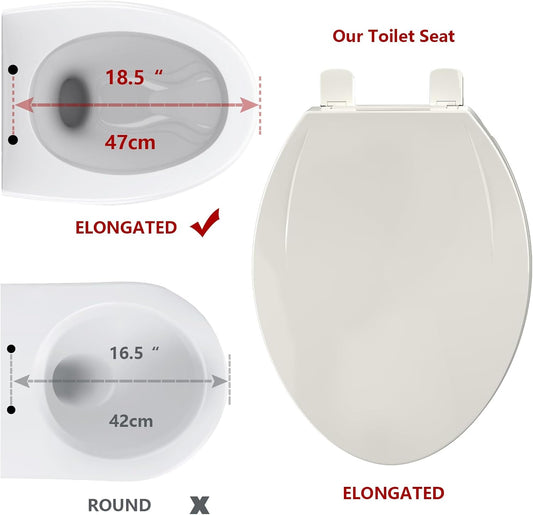 Toilet Seat Round,Toilet Seat with Toddler Seat Built in, Potty Training Toilet Seat Round Fits Both Adult and Child, with Soft Close,Easy Install and Clean - White, Round
