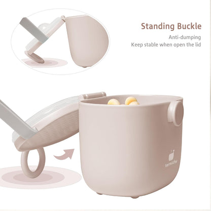 Termichy Baby Formula Dispenser, Portable Milk Powder Dispenser Container with Carry Handle and Scoop for Travel Outdoor Activities with Baby Infant, 8.8OZ, 0.55LB, 250g, 500ml (Pink)