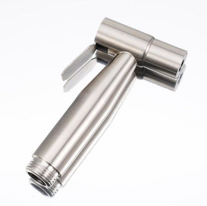 Bathroom SUS304 Stainless Steel Handheld Bidet Sprayer Toilet Cloth Diaper Shower, Toilet Jet Spray Set (Bidet Nozzles with 60inch Hose and Holder)
