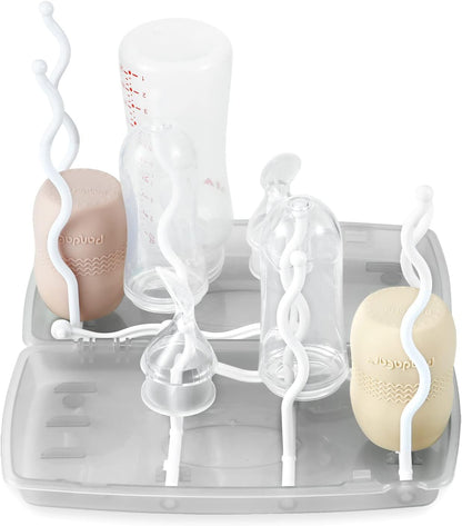 PandaEar Travel Bottle Drying Rack Space Saving| Portable Baby Bottle Dry Rack| Upright Vertical Collapsible Water Bottle Drying Rack| Dryer Rack for Baby Bottles Accessories