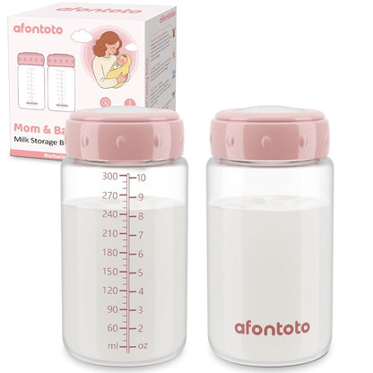 6PCS Breastmilk Storage Bottle for Momcozy Breast Milk Cooler, Wide-Neck Baby Bottles for Pumping Fit Spectra Flange, Spectra Collection Bottles for Fridge, Breastfeeding Essential, 10 oz