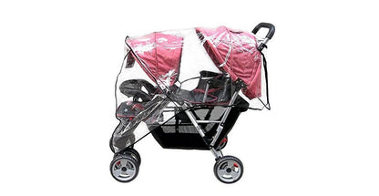 Weather Shield Double Popular for Swivel Wheel Stroller Universal Size Baby Rain Cover/Wind Shield Deal (Black)