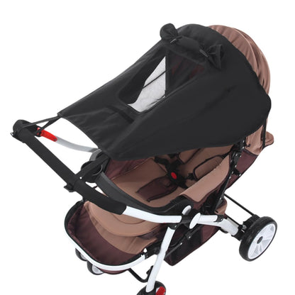 UPF 50+ Baby Stroller Sun Shade UV Sun Protection Extension Cover with See Through Waterproof Breathable Pushchair Blackout Rain Cover Shield Canopy for Pram Stroller Accessory Easy Install