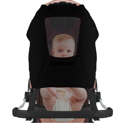 UPF 50+ Baby Stroller Sun Shade UV Sun Protection Extension Cover with See Through Waterproof Breathable Pushchair Blackout Rain Cover Shield Canopy for Pram Stroller Accessory Easy Install