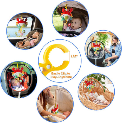 Car Seat Toy, Stroller Toy with a Convenient Clip