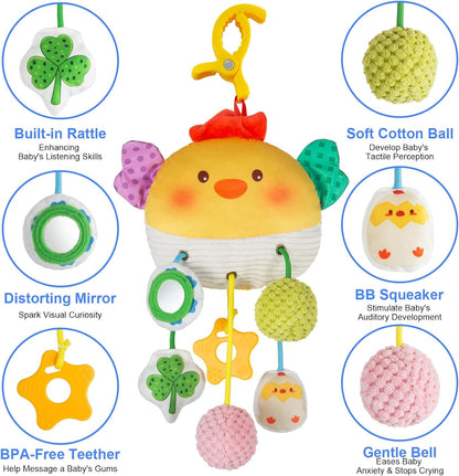 Car Seat Toy, Stroller Toy with a Convenient Clip