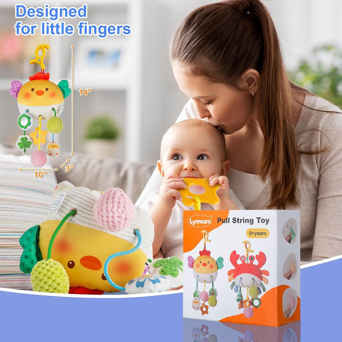 Car Seat Toy, Stroller Toy with a Convenient Clip