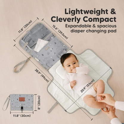 Portable Diaper Changing Pad and Car Seat Cover for Babies - Waterproof Foldable Baby Changing Mat - Baby Car Seat Canopy for Spring, Autumn, Winter