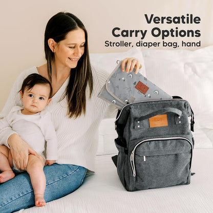 Portable Diaper Changing Pad and Car Seat Cover for Babies - Waterproof Foldable Baby Changing Mat - Baby Car Seat Canopy for Spring, Autumn, Winter