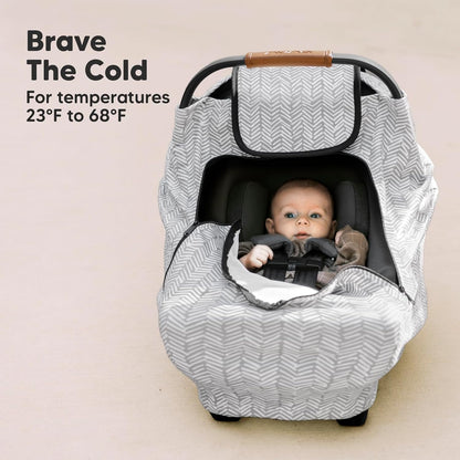 Portable Diaper Changing Pad and Car Seat Cover for Babies - Waterproof Foldable Baby Changing Mat - Baby Car Seat Canopy for Spring, Autumn, Winter