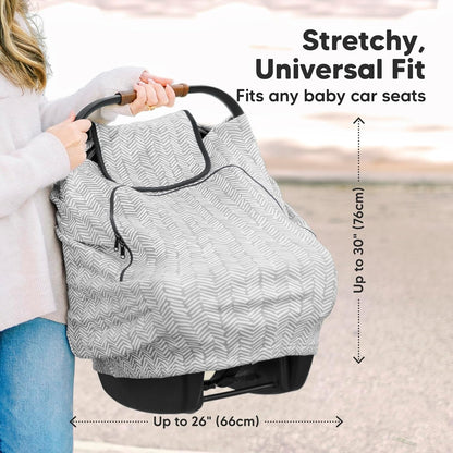 Portable Diaper Changing Pad and Car Seat Cover for Babies - Waterproof Foldable Baby Changing Mat - Baby Car Seat Canopy for Spring, Autumn, Winter