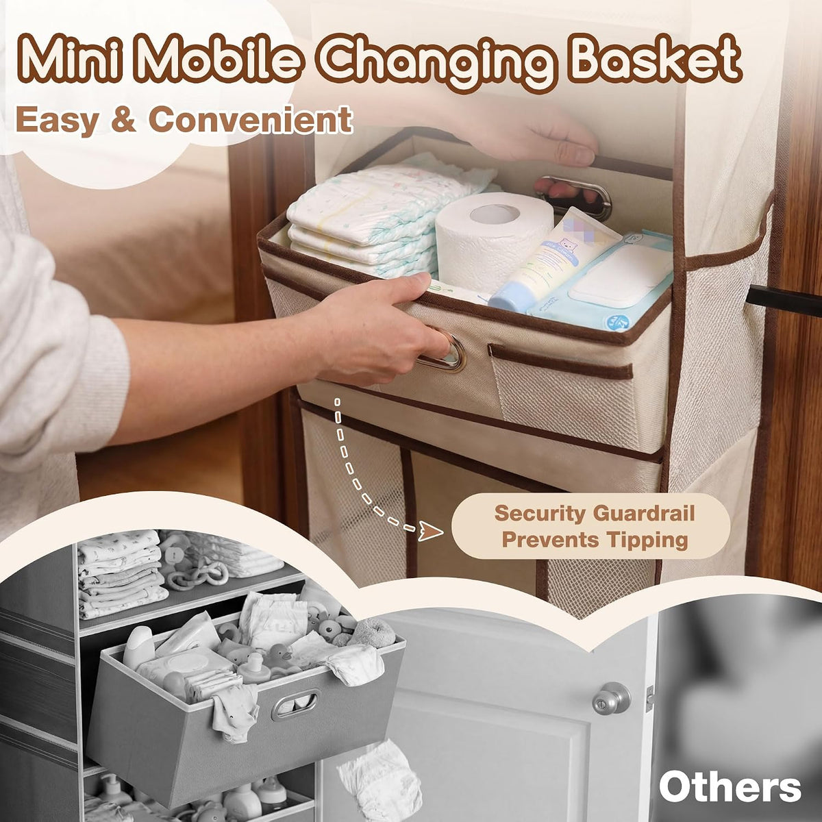 Baby Nursery Over The Door Organizer, 10 Pocket Hanging Storage