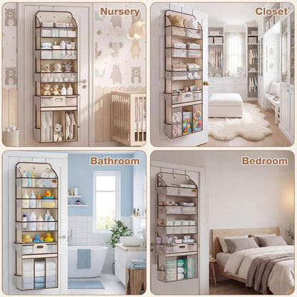 Baby Nursery Over The Door Organizer, 10 Pocket Hanging Storage