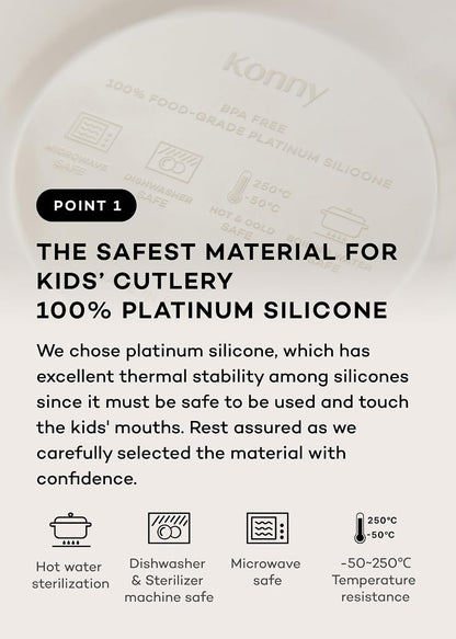 EASYFEED Silicone Plate with Lid (1-4Y) 3-Divided Suction Plate Baby Led Weaning Supplies Training Baby Utensils Feeding Supplies (Lemon Yellow)