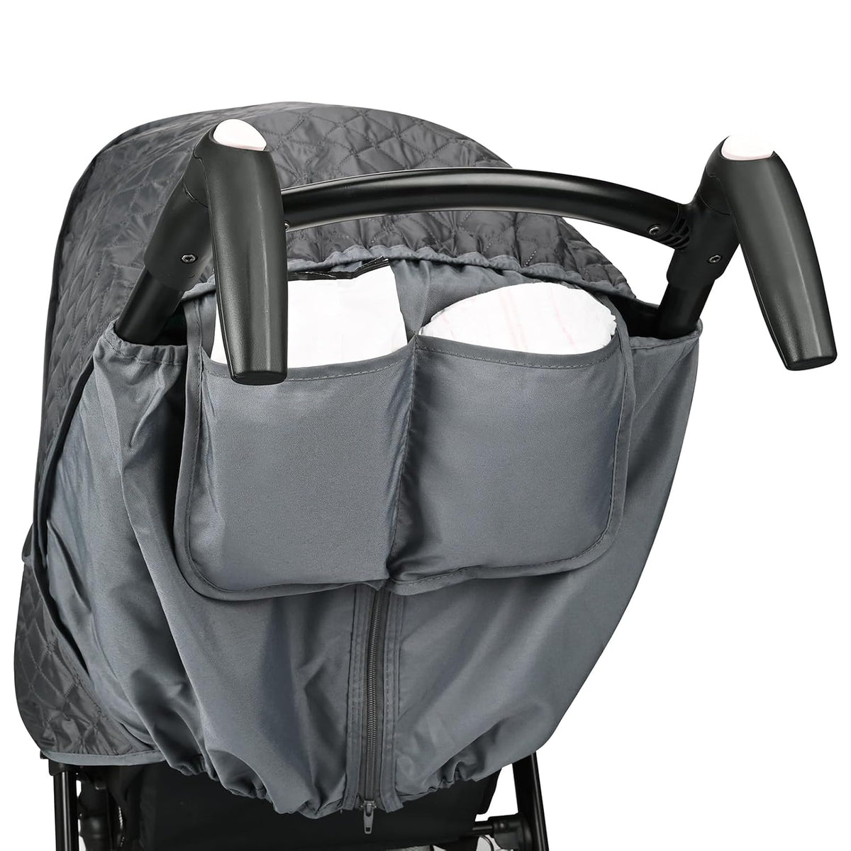 Stroller Rain Cover,Universal Stroller Accessory,Waterproof,Windproof Protection,Protect from Dust Snow,Baby Travel Weather Shield (Dark Grey)