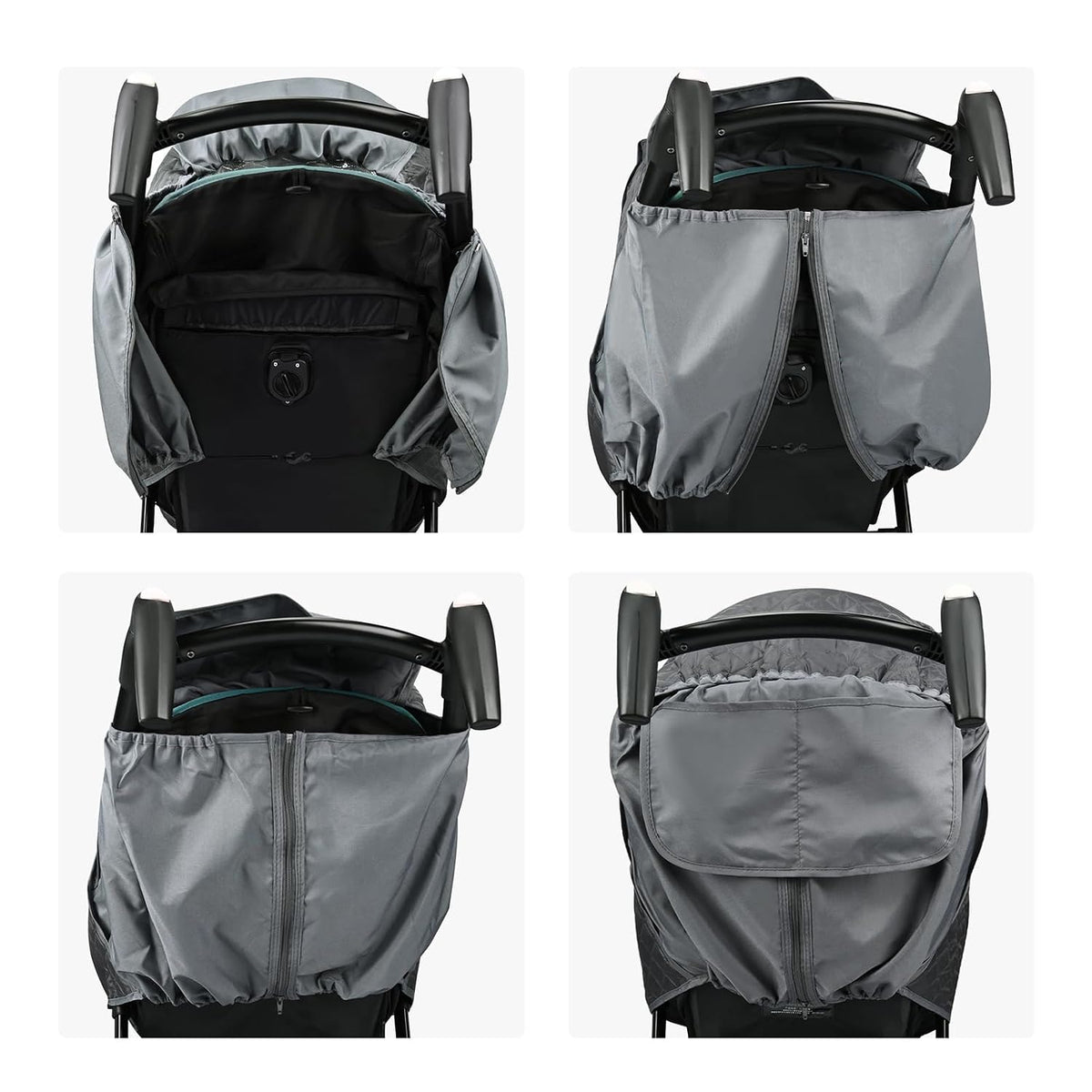 Stroller Rain Cover,Universal Stroller Accessory,Waterproof,Windproof Protection,Protect from Dust Snow,Baby Travel Weather Shield (Dark Grey)