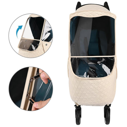 Stroller Rain Cover,Universal Stroller Accessory,Waterproof,Windproof Protection,Protect from Dust Snow,Baby Travel Weather Shield (Dark Grey)