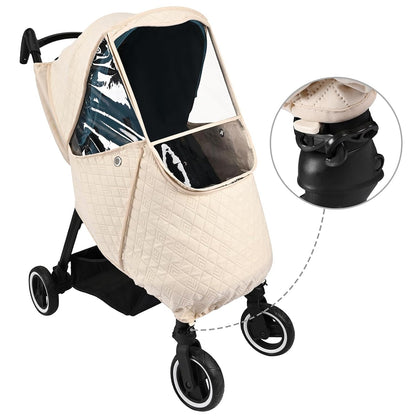 Stroller Rain Cover,Universal Stroller Accessory,Waterproof,Windproof Protection,Protect from Dust Snow,Baby Travel Weather Shield (Dark Grey)