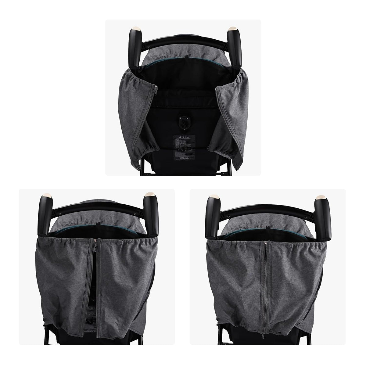 Stroller Rain Cover,Universal Stroller Accessory,Waterproof,Windproof Protection,Protect from Dust Snow,Baby Travel Weather Shield (Dark Grey)