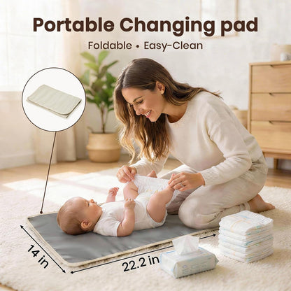 Small Diaper Bag - Baby Diaper Bag Backpack Checkered Diaper Bag with Changing Pad Baby Backpack for Travel Daycare Mommy Diaper Backpack Pañaleras Para Bebe for Mom & Dad-White&Beige