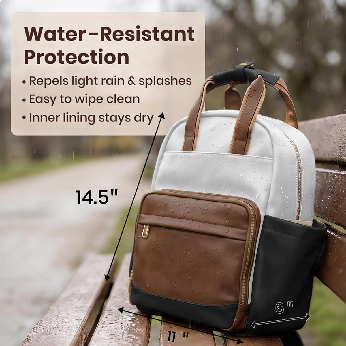 Small Diaper Bag - Baby Diaper Bag Backpack Checkered Diaper Bag with Changing Pad Baby Backpack for Travel Daycare Mommy Diaper Backpack Pañaleras Para Bebe for Mom & Dad-White&Beige