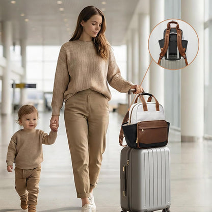 Small Diaper Bag - Baby Diaper Bag Backpack Checkered Diaper Bag with Changing Pad Baby Backpack for Travel Daycare Mommy Diaper Backpack Pañaleras Para Bebe for Mom & Dad-White&Beige