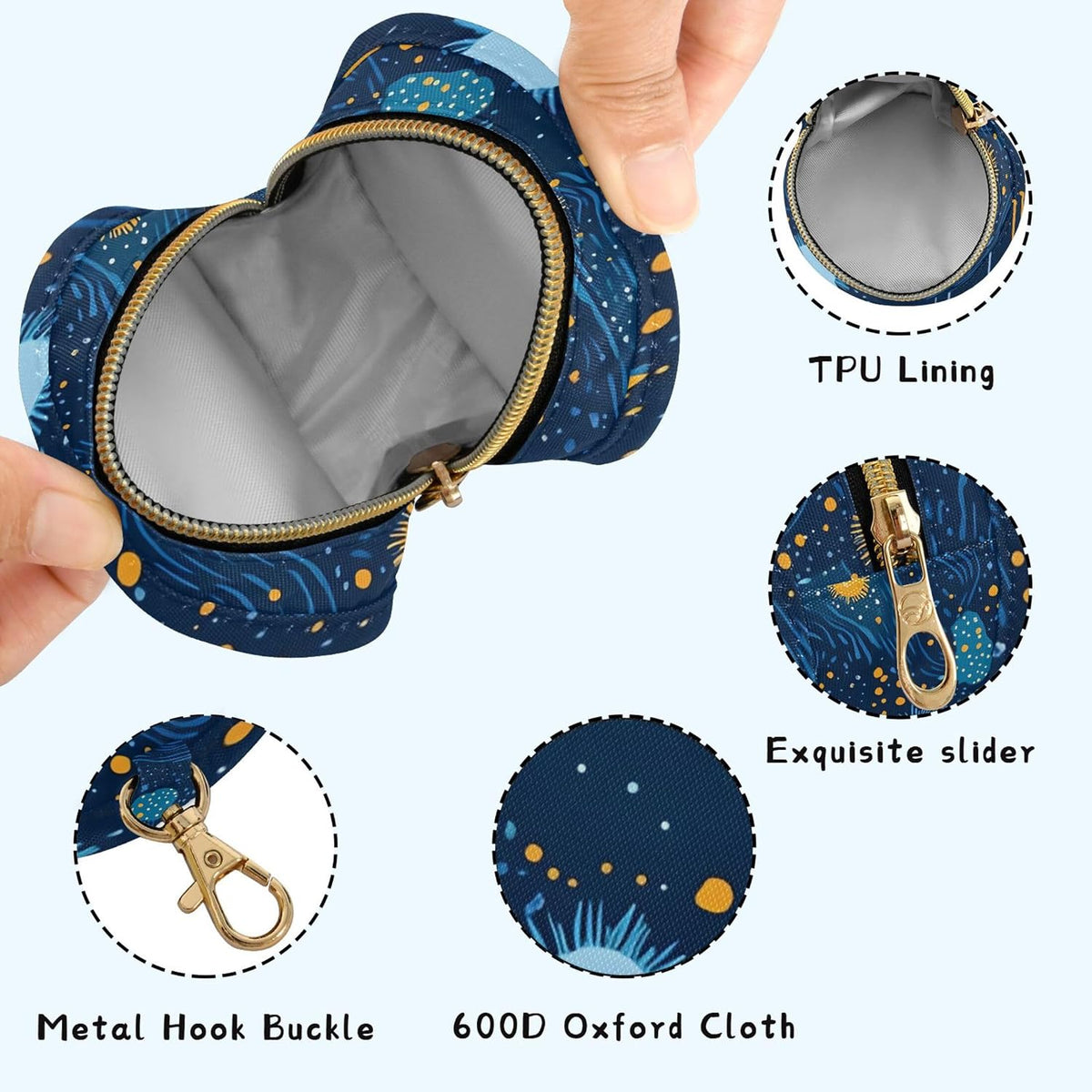 Night Sky with Bright Stars Baby Pacifier Holder Case, Dustproof Portable Storage Box for Diaper Bag Purse, Pacifier Storage Container for Boys & Girls
