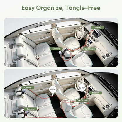 5" 1440P Baby Car Camera, Clearest Monitor, 360° Rotating Wide View