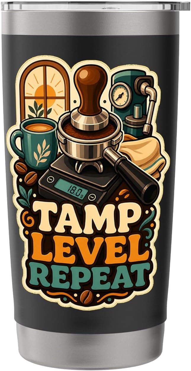 TAMP LEVEL REPEAT Hobby Table Calm Stainless Steel Insulated Tumbler